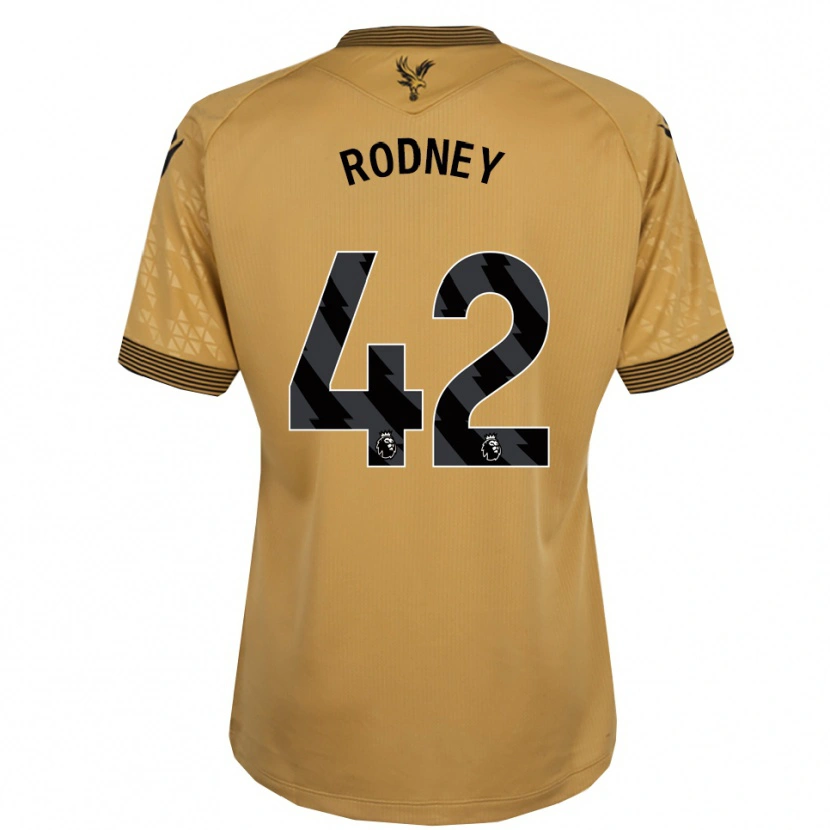Danxen Dzieci Kaden Rodney #42 Złoto-Czarny Wyjazdowa Koszulka 2025/26 Koszulki Klubowe