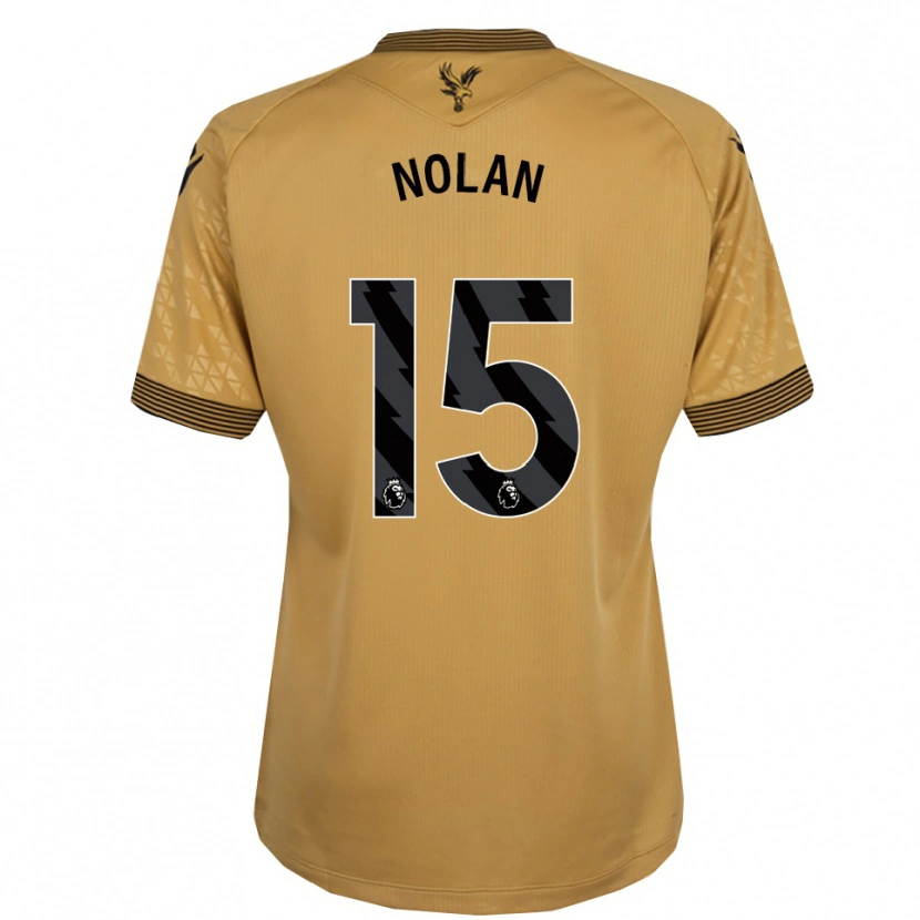 Danxen Dzieci Hayley Nolan #15 Złoto-Czarny Wyjazdowa Koszulka 2025/26 Koszulki Klubowe