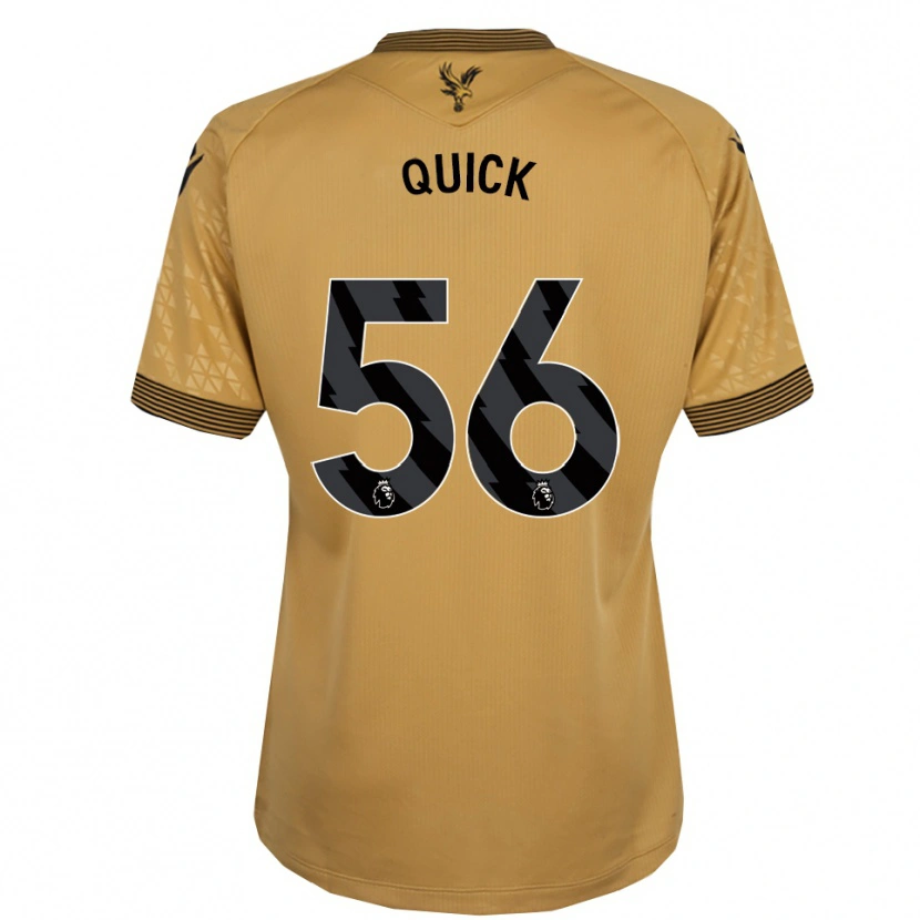 Danxen Dzieci Daniel Quick #56 Złoto-Czarny Wyjazdowa Koszulka 2025/26 Koszulki Klubowe