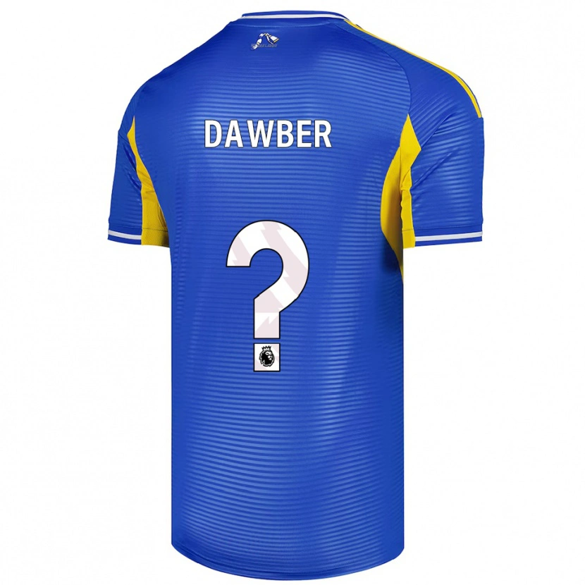 Danxen Dzieci Oscar Dawber #0 Niebiesko-Żółty Wyjazdowa Koszulka 2025/26 Koszulki Klubowe