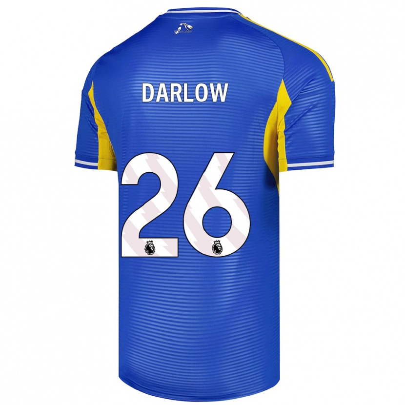 Danxen Dzieci Karl Darlow #26 Niebiesko-Żółty Wyjazdowa Koszulka 2025/26 Koszulki Klubowe