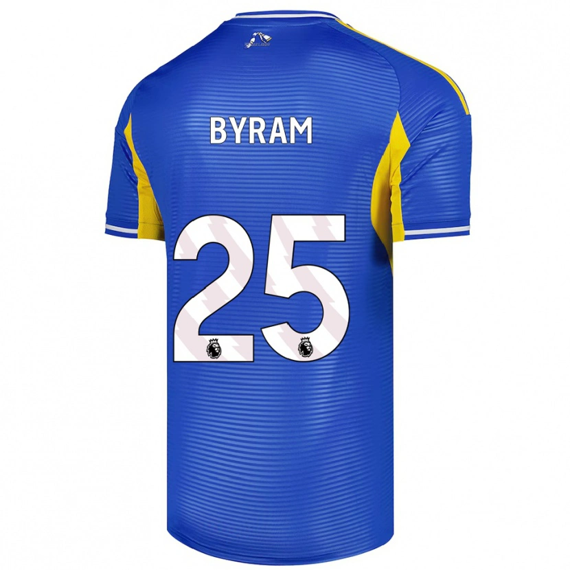Danxen Dzieci Sam Byram #25 Niebiesko-Żółty Wyjazdowa Koszulka 2025/26 Koszulki Klubowe