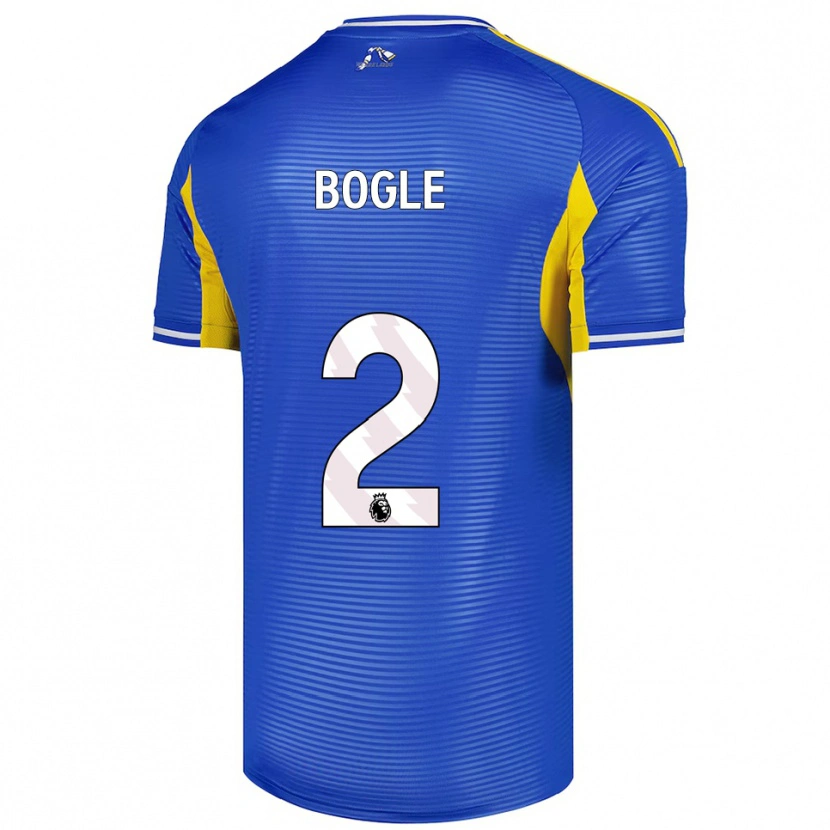 Danxen Dzieci Jayden Bogle #2 Niebiesko-Żółty Wyjazdowa Koszulka 2025/26 Koszulki Klubowe