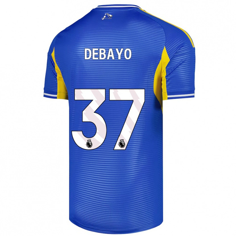 Danxen Dzieci James Debayo #37 Niebiesko-Żółty Wyjazdowa Koszulka 2025/26 Koszulki Klubowe
