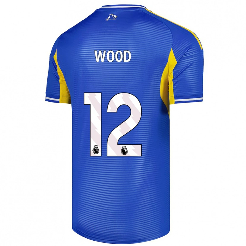Danxen Dzieci Oliver Wood #12 Niebiesko-Żółty Wyjazdowa Koszulka 2025/26 Koszulki Klubowe