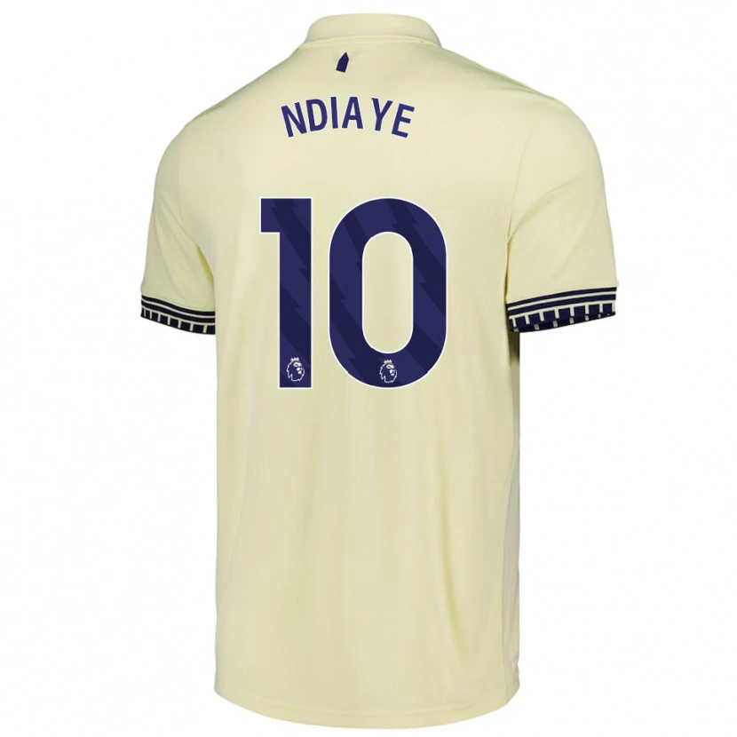 Danxen Dzieci Iliman Ndiaye #10 Złamana Biel Czarny Wyjazdowa Koszulka 2025/26 Koszulki Klubowe