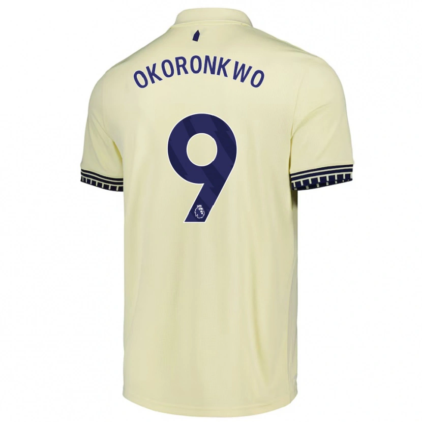 Danxen Dzieci Francis Okoronkwo #9 Złamana Biel Czarny Wyjazdowa Koszulka 2025/26 Koszulki Klubowe