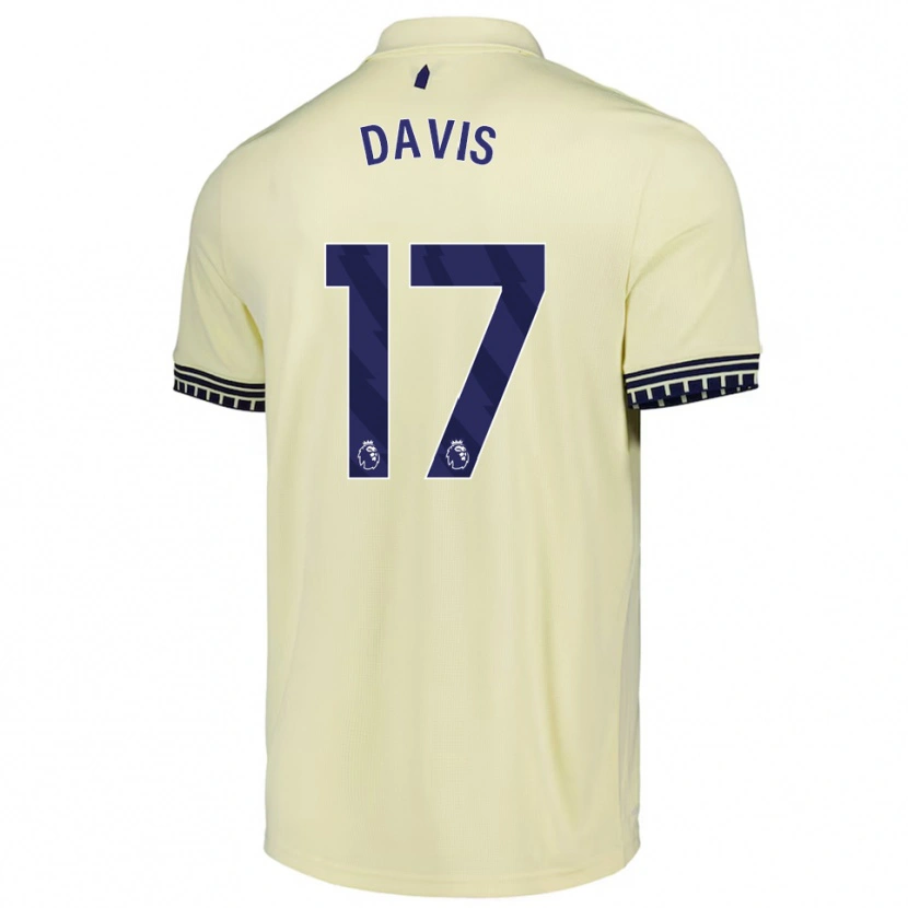 Danxen Dzieci Luca Davis #17 Złamana Biel Czarny Wyjazdowa Koszulka 2025/26 Koszulki Klubowe