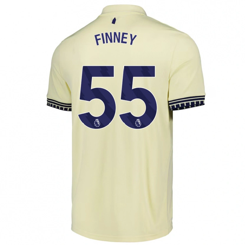 Danxen Dzieci George Finney #55 Złamana Biel Czarny Wyjazdowa Koszulka 2025/26 Koszulki Klubowe