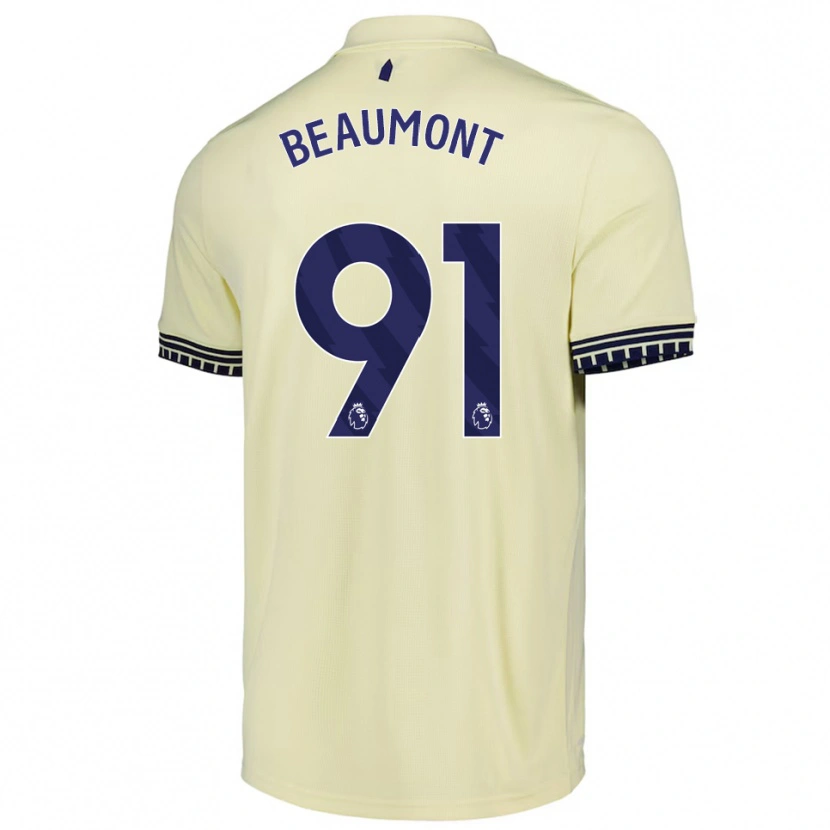 Danxen Dzieci Jacob Beaumont-Clark #91 Złamana Biel Czarny Wyjazdowa Koszulka 2025/26 Koszulki Klubowe