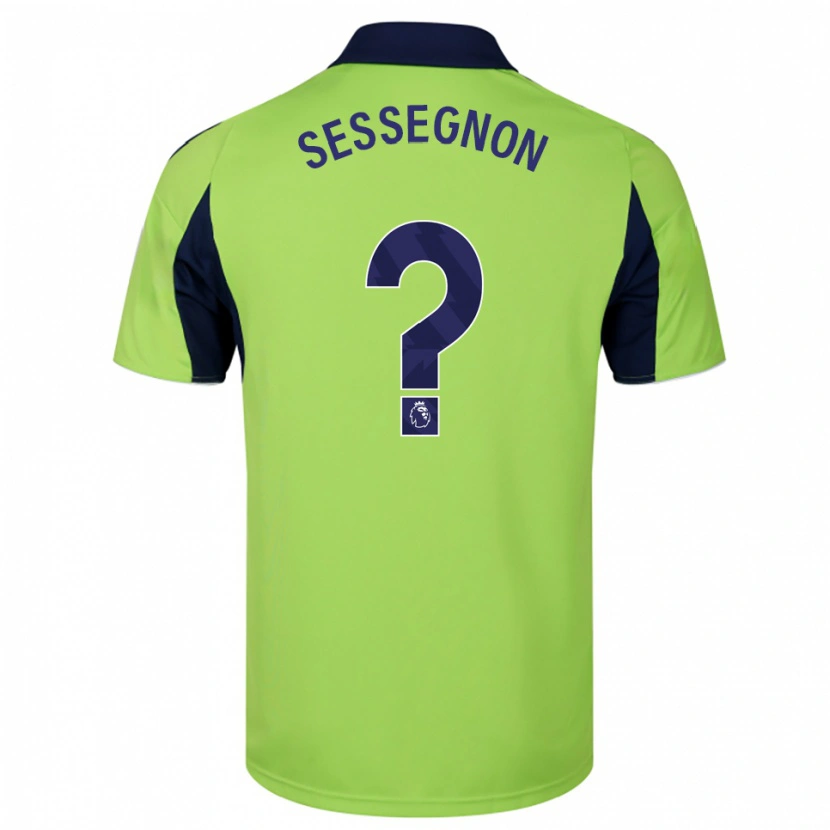 Danxen Dzieci Kayden Sessegnon #0 Zielono-Granatowo-Biały Wyjazdowa Koszulka 2025/26 Koszulki Klubowe