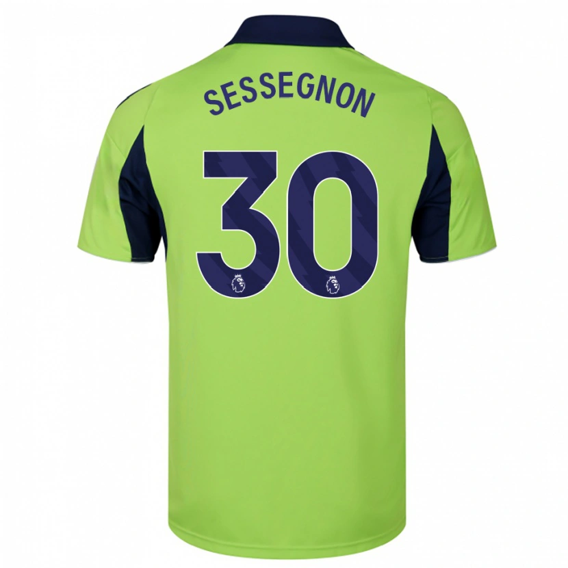 Danxen Dzieci Ryan Sessegnon #30 Zielono-Granatowo-Biały Wyjazdowa Koszulka 2025/26 Koszulki Klubowe
