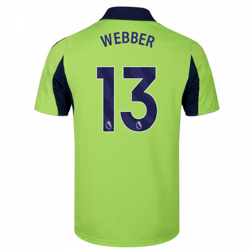 Danxen Dzieci Amber Webber #13 Zielono-Granatowo-Biały Wyjazdowa Koszulka 2025/26 Koszulki Klubowe