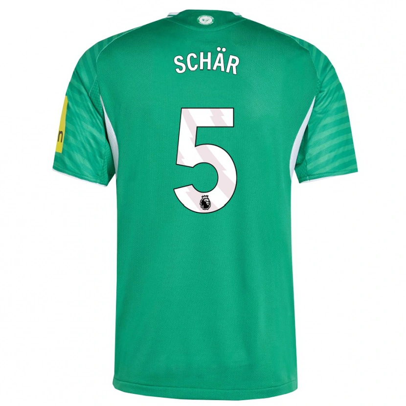 Danxen Dzieci Fabian Schär #5 Zielono-Biały Wyjazdowa Koszulka 2025/26 Koszulki Klubowe