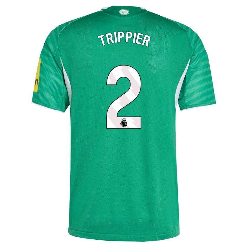 Danxen Dzieci Kieran Trippier #2 Zielono-Biały Wyjazdowa Koszulka 2025/26 Koszulki Klubowe