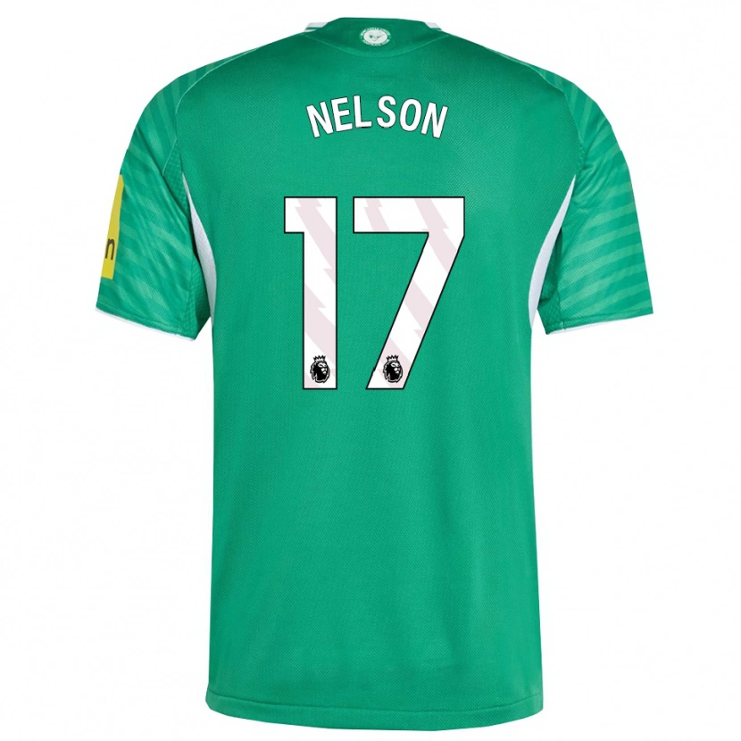 Danxen Dzieci Erin Nelson #17 Zielono-Biały Wyjazdowa Koszulka 2025/26 Koszulki Klubowe