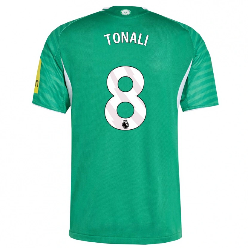 Danxen Dzieci Sandro Tonali #8 Zielono-Biały Wyjazdowa Koszulka 2025/26 Koszulki Klubowe