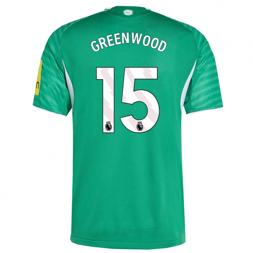 Danxen Dzieci Hannah Greenwood #15 Zielono-Biały Wyjazdowa Koszulka 2025/26 Koszulki Klubowe