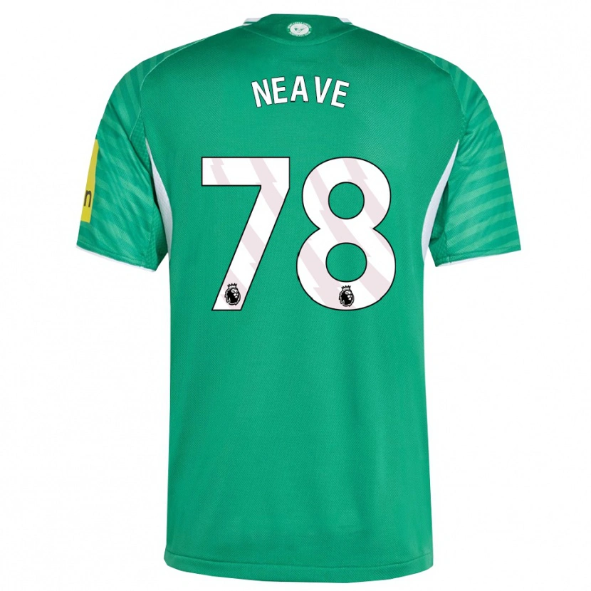 Danxen Dzieci Sean Neave #78 Zielono-Biały Wyjazdowa Koszulka 2025/26 Koszulki Klubowe