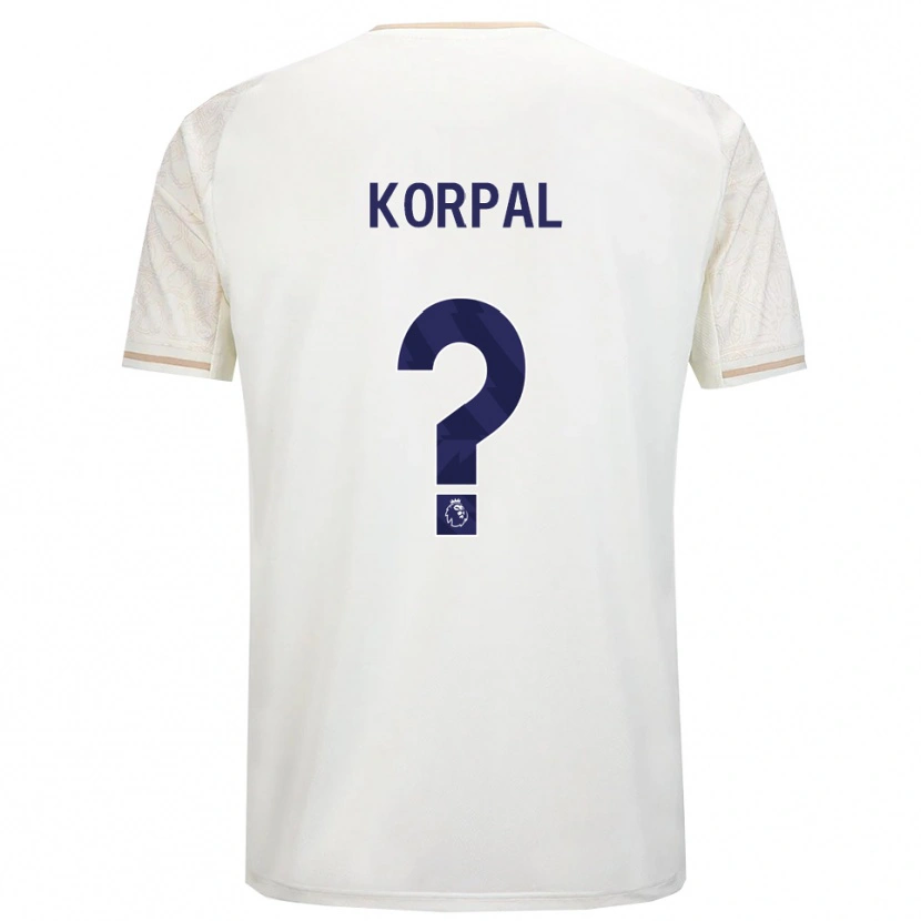 Danxen Dzieci Aaron Korpal #0 Złamana Biel Czarny Wyjazdowa Koszulka 2025/26 Koszulki Klubowe
