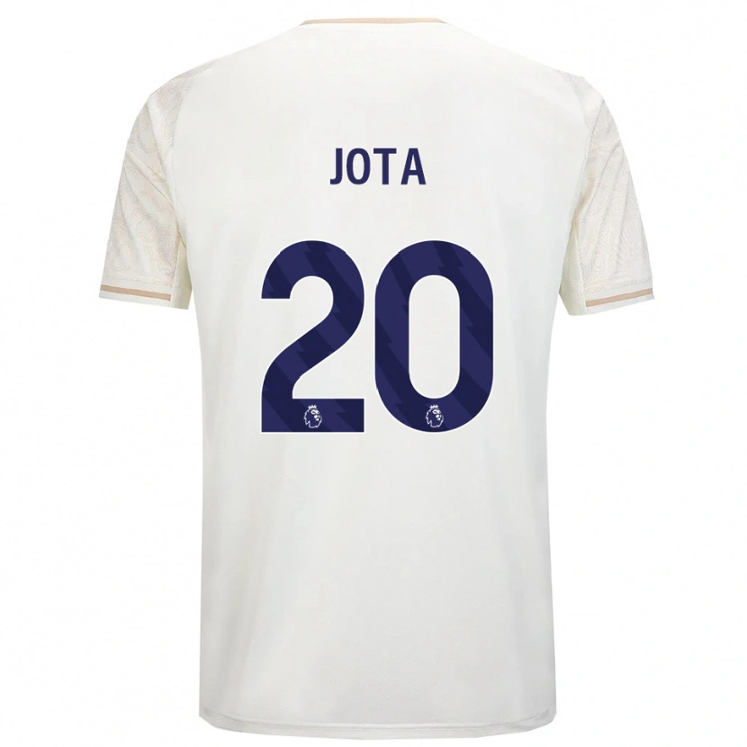 Danxen Dzieci Jota Silva #20 Złamana Biel Czarny Wyjazdowa Koszulka 2025/26 Koszulki Klubowe