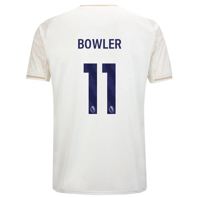 Danxen Dzieci Josh Bowler #11 Złamana Biel Czarny Wyjazdowa Koszulka 2025/26 Koszulki Klubowe