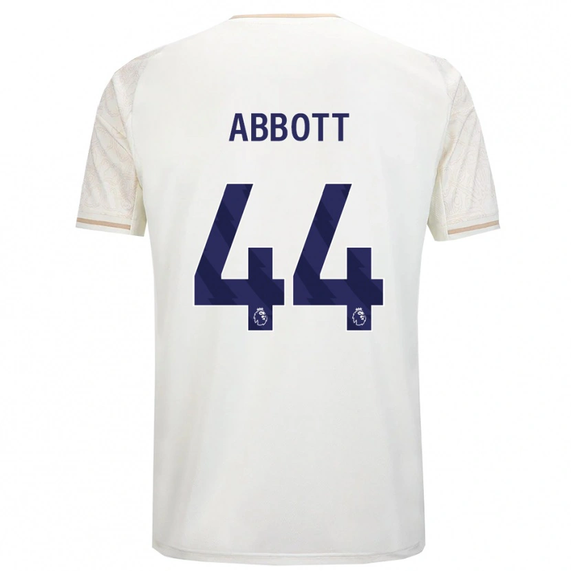 Danxen Dzieci Zach Abbott #44 Złamana Biel Czarny Wyjazdowa Koszulka 2025/26 Koszulki Klubowe