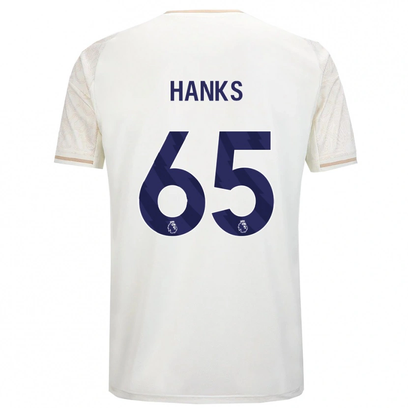 Danxen Dzieci Justin Hanks #65 Złamana Biel Czarny Wyjazdowa Koszulka 2025/26 Koszulki Klubowe