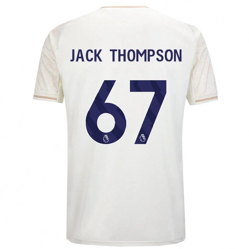 Danxen Dzieci Jack Thompson #67 Złamana Biel Czarny Wyjazdowa Koszulka 2025/26 Koszulki Klubowe