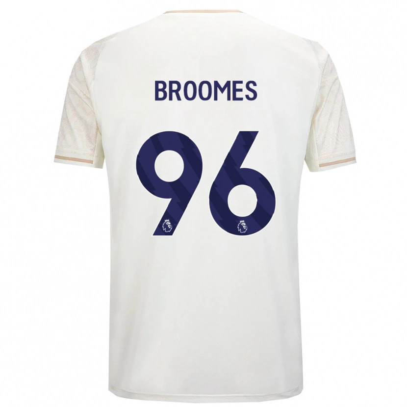 Danxen Dzieci Ethan Broomes #96 Złamana Biel Czarny Wyjazdowa Koszulka 2025/26 Koszulki Klubowe