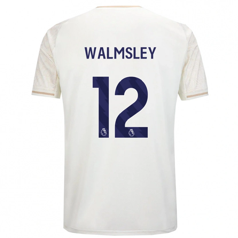 Danxen Dzieci Joseph Walmsley #12 Złamana Biel Czarny Wyjazdowa Koszulka 2025/26 Koszulki Klubowe