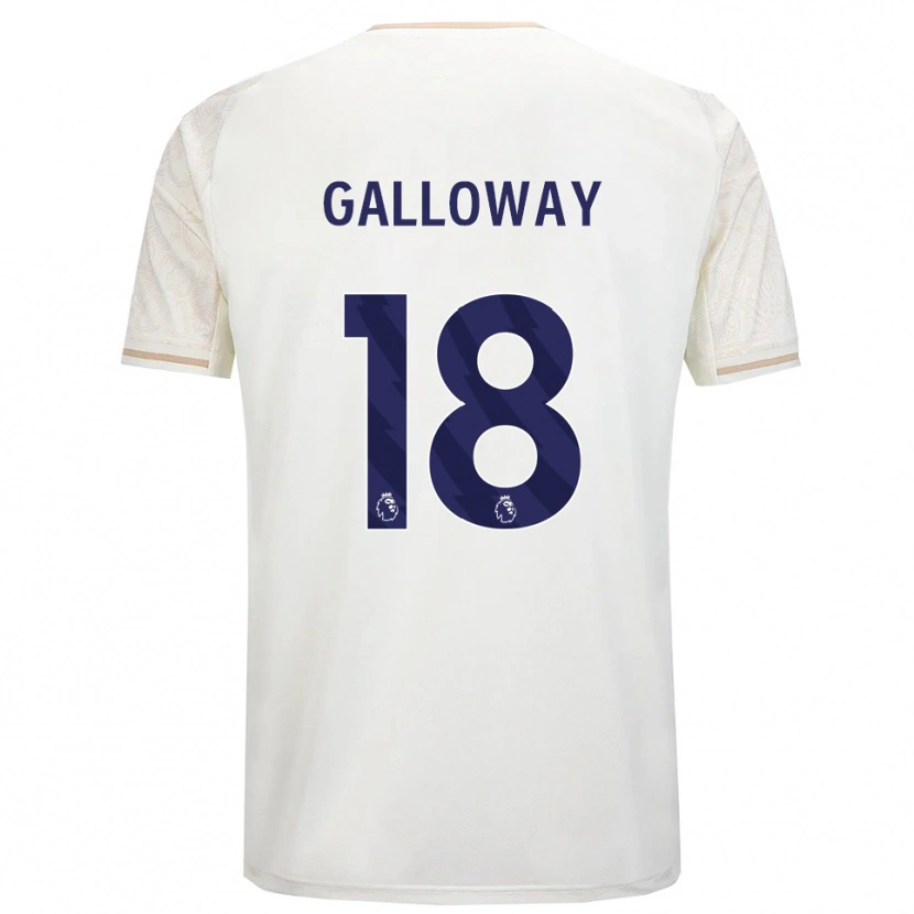 Danxen Dzieci Bridget Galloway #18 Złamana Biel Czarny Wyjazdowa Koszulka 2025/26 Koszulki Klubowe