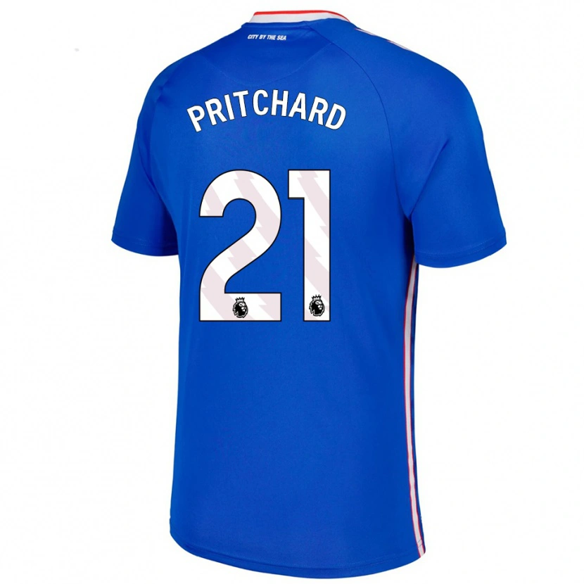 Danxen Dzieci Alex Pritchard #21 Niebiesko-Biały Wyjazdowa Koszulka 2025/26 Koszulki Klubowe