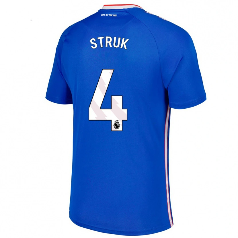 Danxen Dzieci Ivan Struk #4 Niebiesko-Biały Wyjazdowa Koszulka 2025/26 Koszulki Klubowe