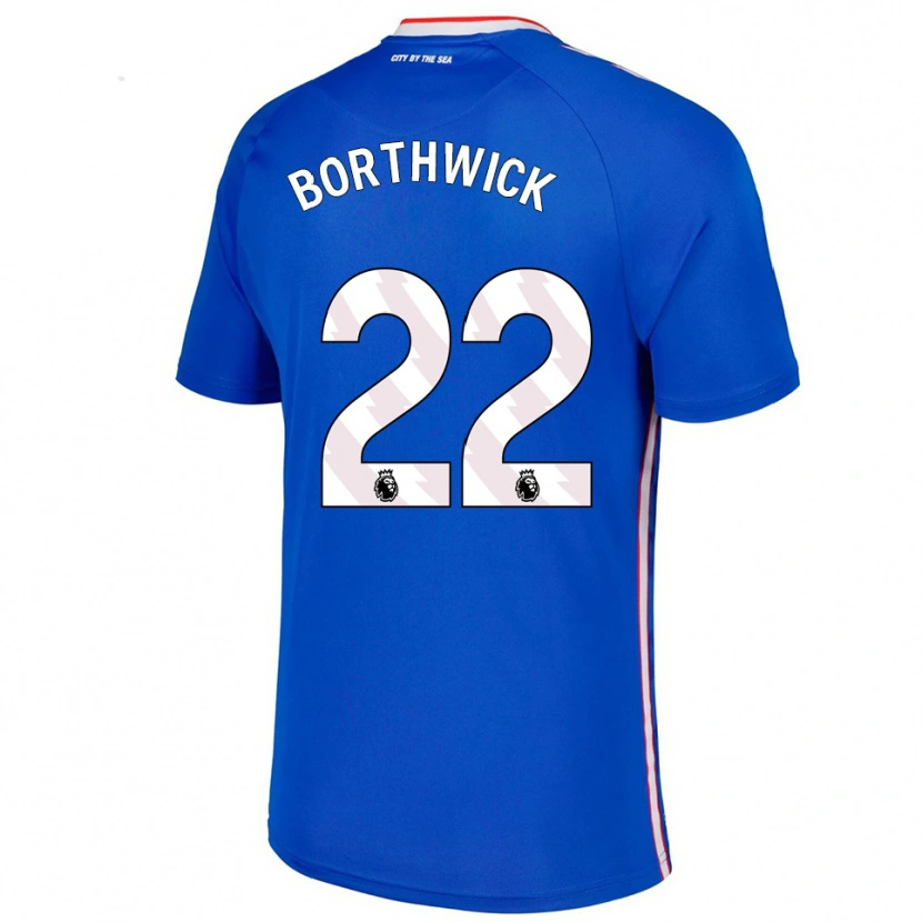 Danxen Dzieci Megan Borthwick #22 Niebiesko-Biały Wyjazdowa Koszulka 2025/26 Koszulki Klubowe