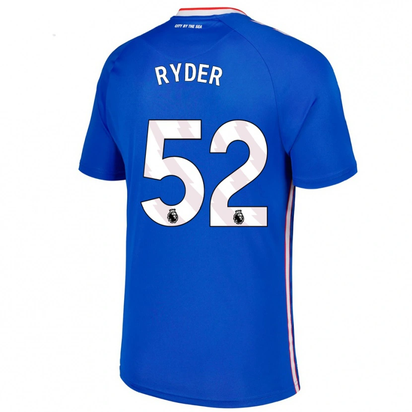 Danxen Dzieci Joe Ryder #52 Niebiesko-Biały Wyjazdowa Koszulka 2025/26 Koszulki Klubowe