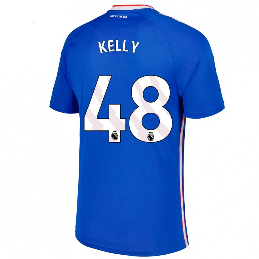 Danxen Dzieci Caden Kelly #48 Niebiesko-Biały Wyjazdowa Koszulka 2025/26 Koszulki Klubowe
