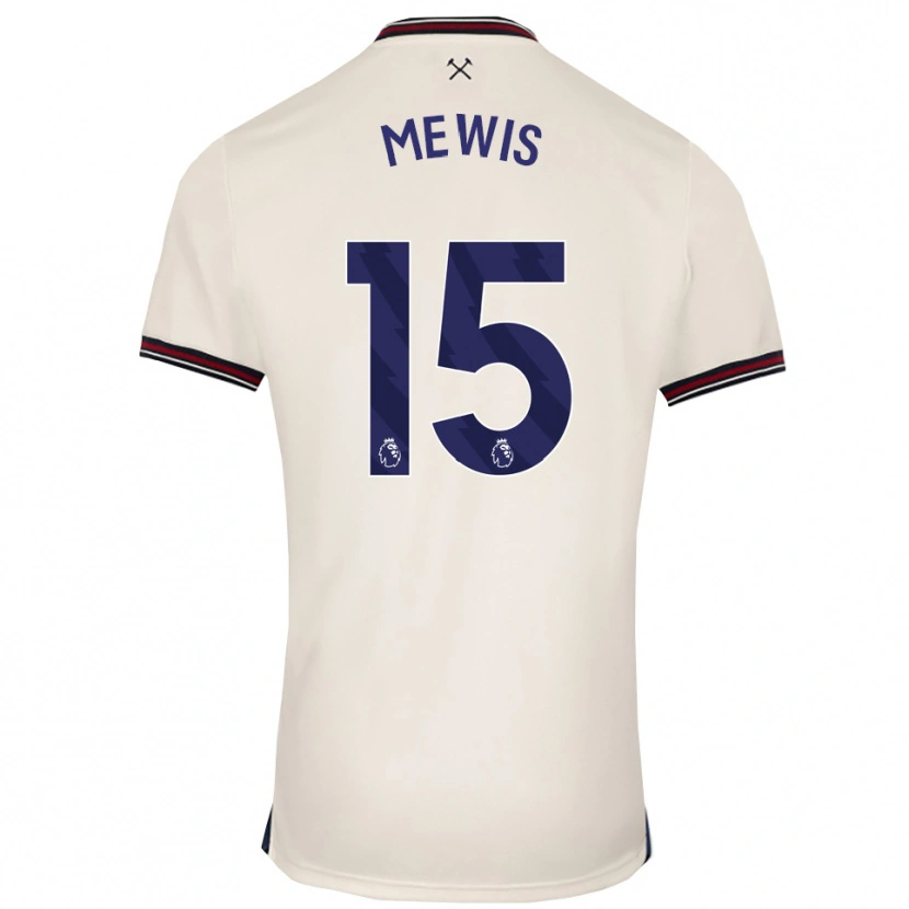 Danxen Dzieci Kristie Mewis #15 Złamana Biel Wyjazdowa Koszulka 2025/26 Koszulki Klubowe