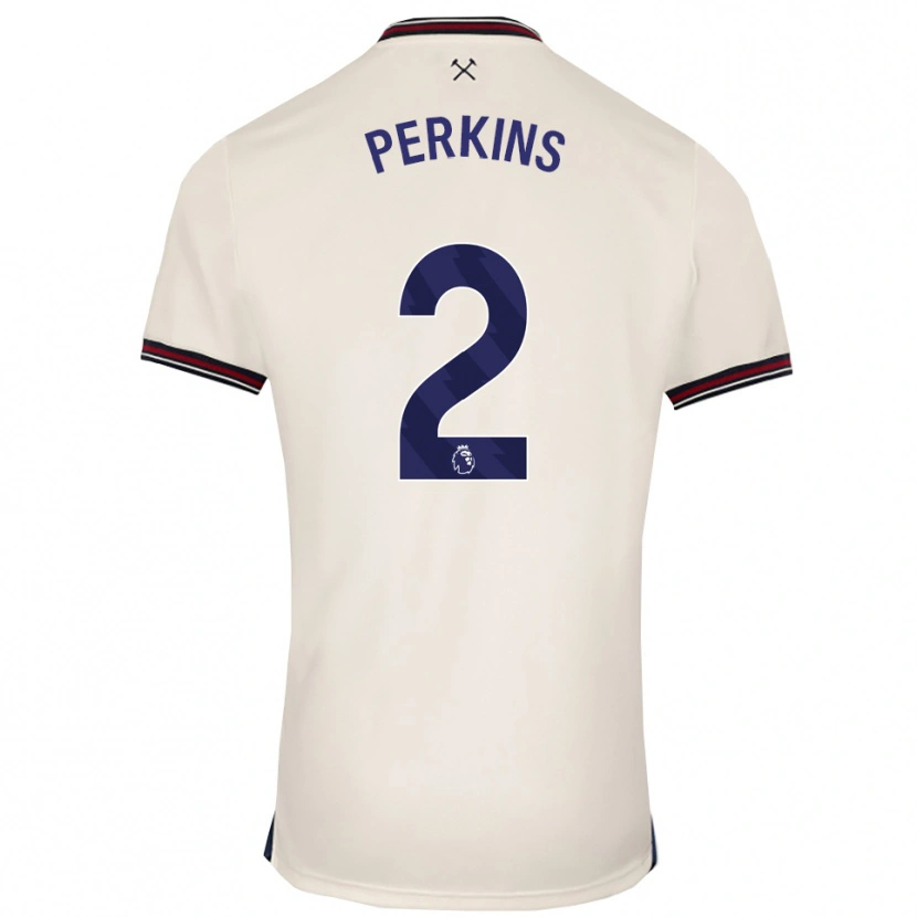 Danxen Dzieci Vinnie Perkins #2 Złamana Biel Wyjazdowa Koszulka 2025/26 Koszulki Klubowe