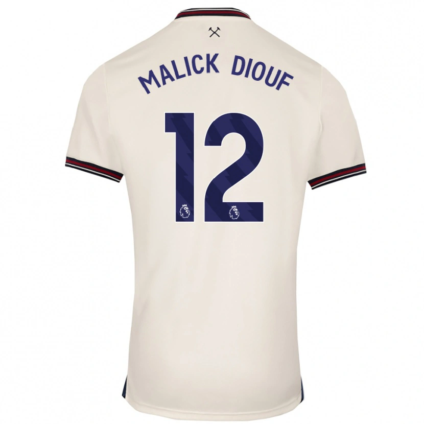 Danxen Dzieci El Hadji Malick Diouf #12 Złamana Biel Wyjazdowa Koszulka 2025/26 Koszulki Klubowe