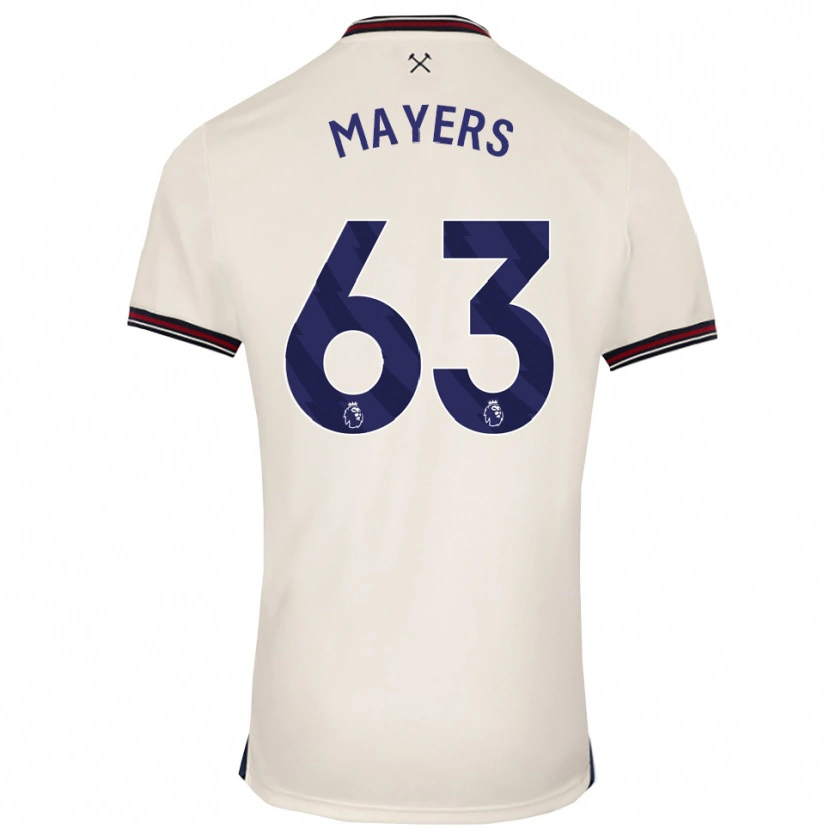 Danxen Dzieci Ezra Mayers #63 Złamana Biel Wyjazdowa Koszulka 2025/26 Koszulki Klubowe