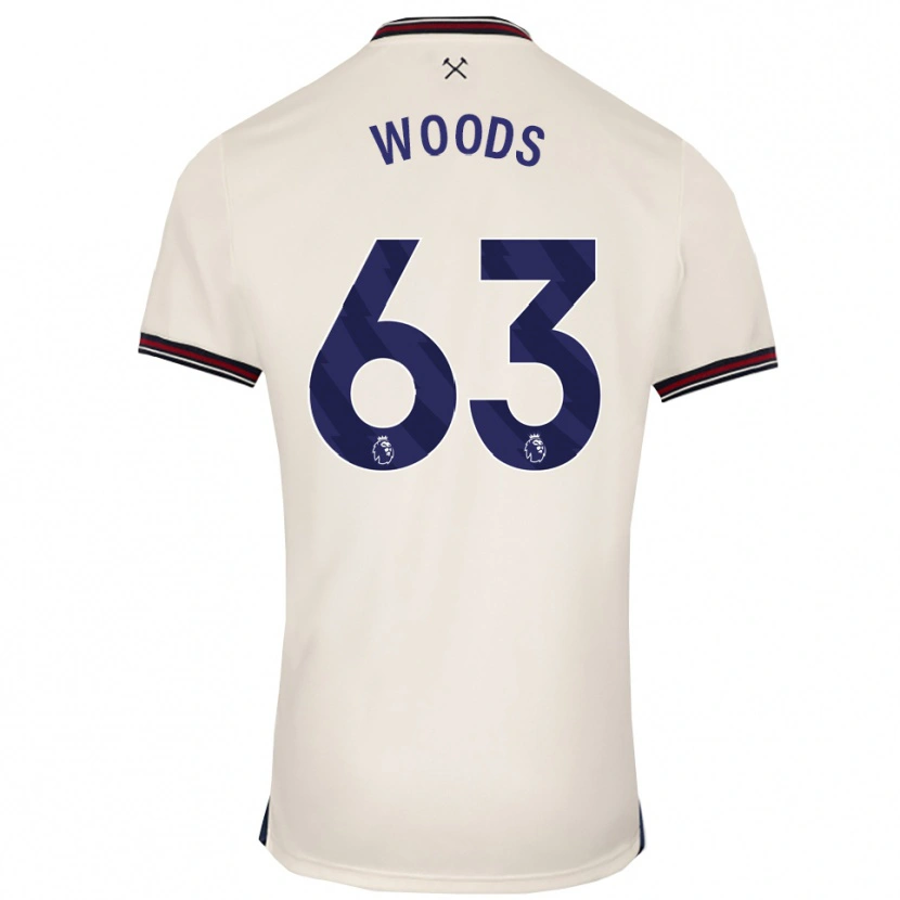 Danxen Dzieci Archie Woods #63 Złamana Biel Wyjazdowa Koszulka 2025/26 Koszulki Klubowe
