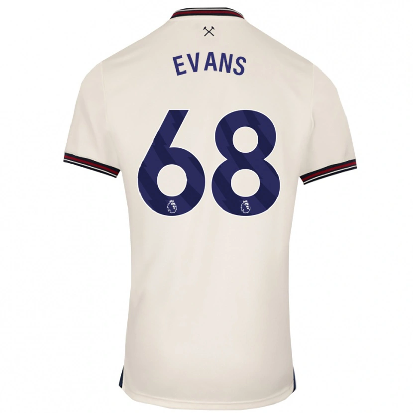 Danxen Dzieci Isaac Evans #68 Złamana Biel Wyjazdowa Koszulka 2025/26 Koszulki Klubowe
