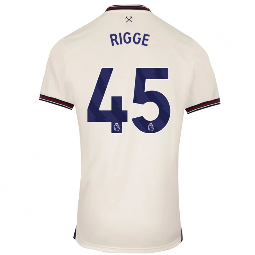 Danxen Dzieci Daniel Rigge #45 Złamana Biel Wyjazdowa Koszulka 2025/26 Koszulki Klubowe