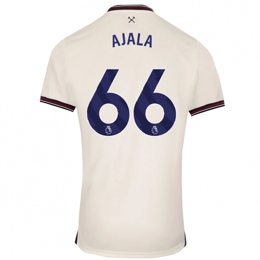 Danxen Dzieci Joshua Ajala #66 Złamana Biel Wyjazdowa Koszulka 2025/26 Koszulki Klubowe
