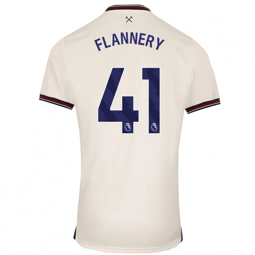 Danxen Dzieci Keira Flannery #41 Złamana Biel Wyjazdowa Koszulka 2025/26 Koszulki Klubowe