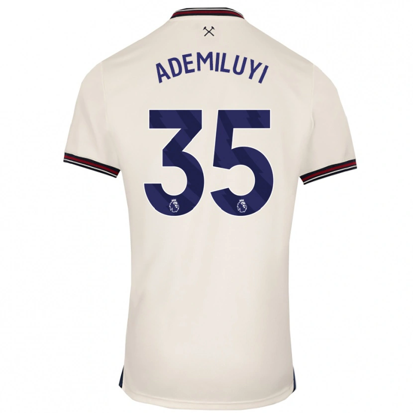 Danxen Dzieci Princess Ademiluyi #35 Złamana Biel Wyjazdowa Koszulka 2025/26 Koszulki Klubowe