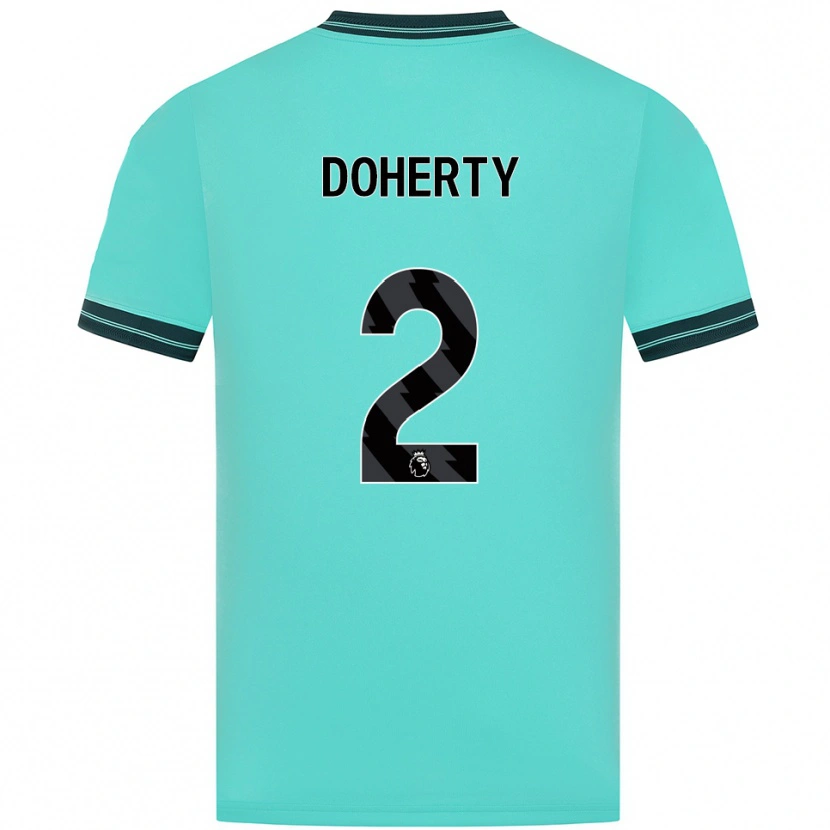 Danxen Dzieci Matt Doherty #2 Błękitno-Zielony Wyjazdowa Koszulka 2025/26 Koszulki Klubowe