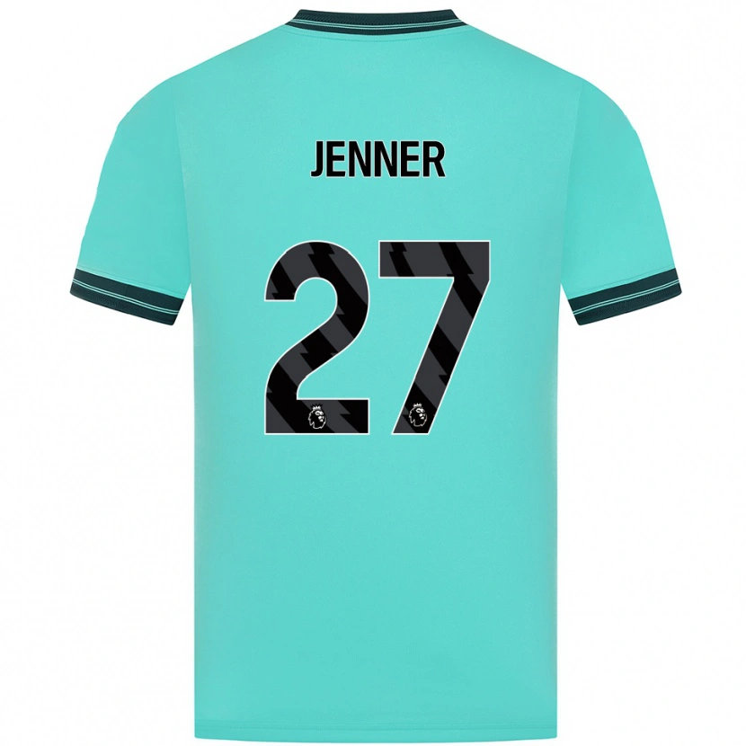 Danxen Dzieci Abbi Jenner #27 Błękitno-Zielony Wyjazdowa Koszulka 2025/26 Koszulki Klubowe