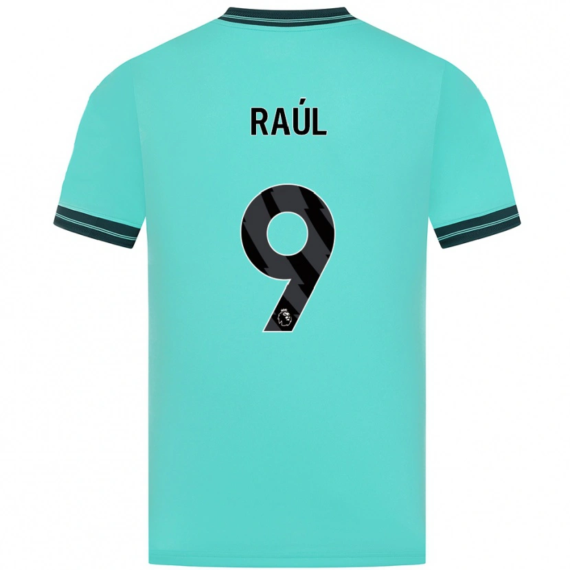 Danxen Dzieci Raul Jimenez #9 Błękitno-Zielony Wyjazdowa Koszulka 2025/26 Koszulki Klubowe